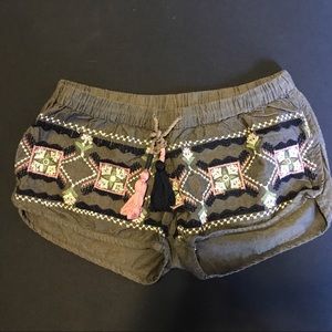 Anna Sui for O’Neil Embroidered Shorts
